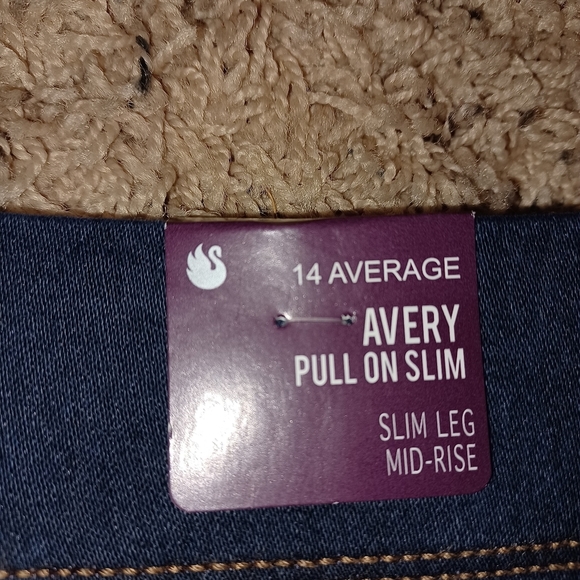 Gloria Vanderbilt Womens Avery Pull On Slim Leg Mid-Rise Blue Jean Pants - Picture 11 of 11